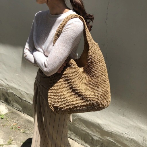 Bolso de mano de paja para mujer M1101