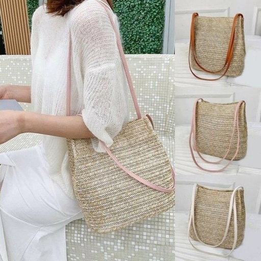Bolso de mano de paja para mujer M1474