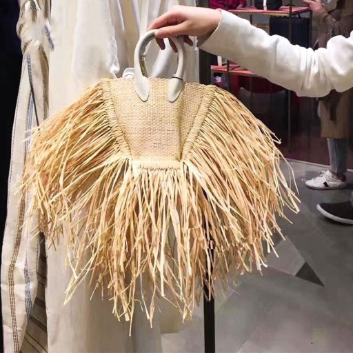 Bolso de mano de paja para mujer M1475