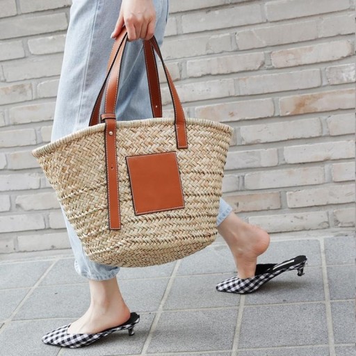 Bolso de mano de paja para mujer M1527