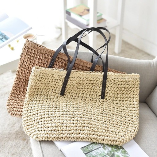 Bolso de mano de paja para mujer M1545