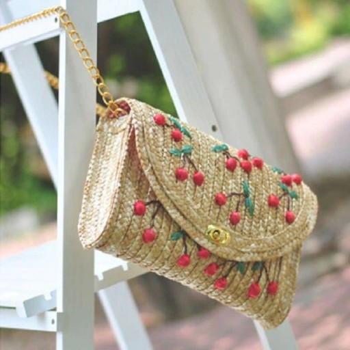 Bolso de mano de paja para mujer M1630