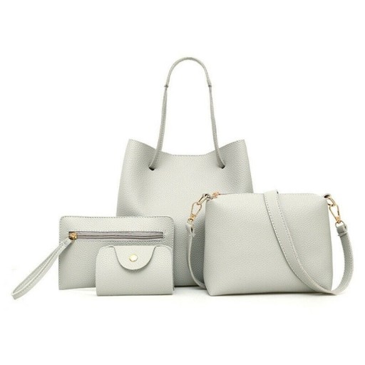 Bolso de mano de piel para mujer, conjunto de 4 piezas M1626