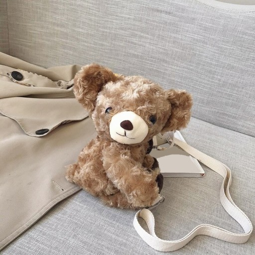 Bolso de mano para mujer de piel sintética con forma de oso M1144