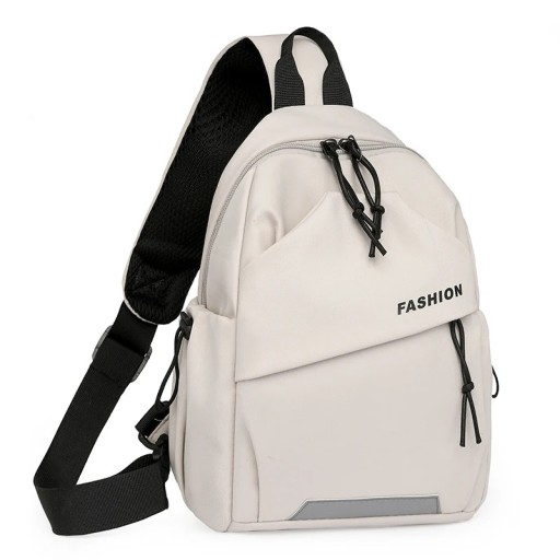 Bolso de pecho unisex de nailon para colgar del hombro, con correa ajustable y cierre de cremallera, ligero, para deportes al aire libre y viajes.