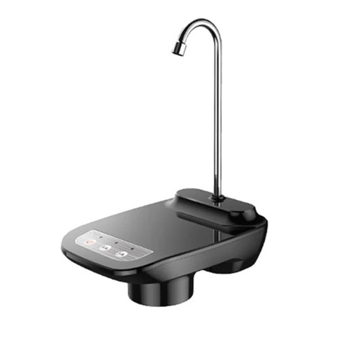 Bomba de água eléctrica Dispensador automático de água com suporte para copo Bomba de água recarregável portátil cor preta