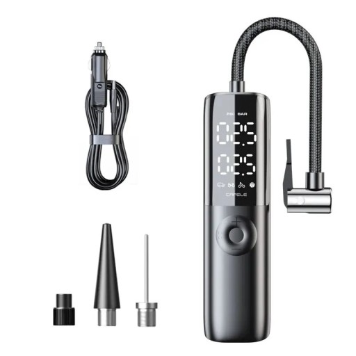 Bomba de neumáticos eléctrica de 12 V y 150 PSI, compresor portátil con manómetro para coche, motocicleta y bicicleta, cable de alimentación largo.
