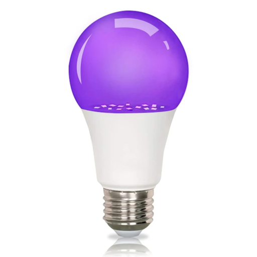 Bombilla LED UV de 9 W con casquillo E27 395–400 nm Luz ultravioleta para decoraciones Pinturas reactivas a los rayos UV Iluminación de fiestas