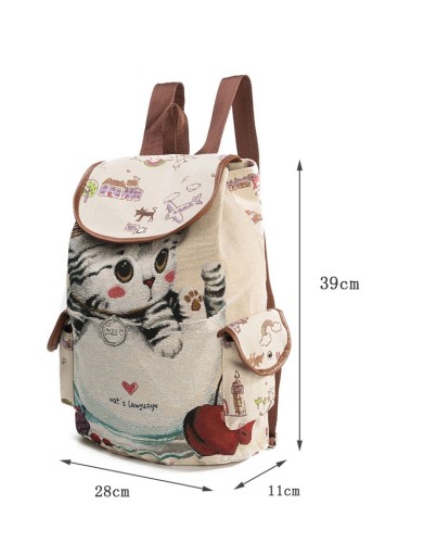 Bonita mochila de mujer con gato
