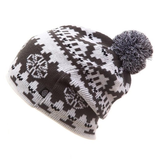 Bonnet à motifs pour homme avec pompon J1456