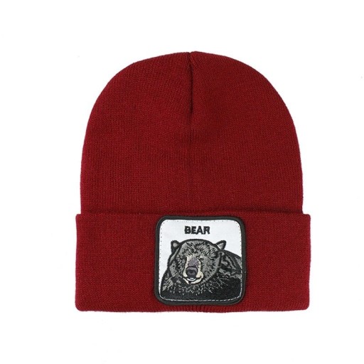 Bonnet d'hiver avec imprimé d'ours