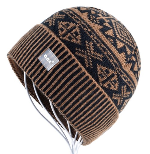 Bonnet d'hiver pour homme avec broderie de Noël J2633