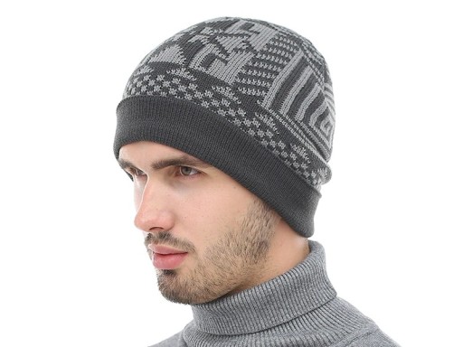 Bonnet d'hiver pour homme avec motif J2099
