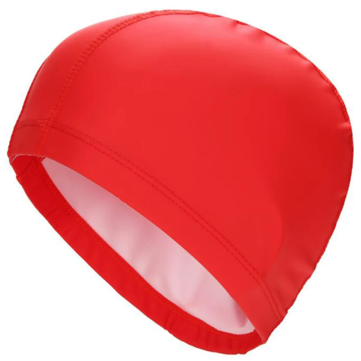 Bonnet de bain en tissu PU Unisexe Bonnet de natation Résistant à l'eau Bonnet élastique pour cheveux en piscine Natation sportive