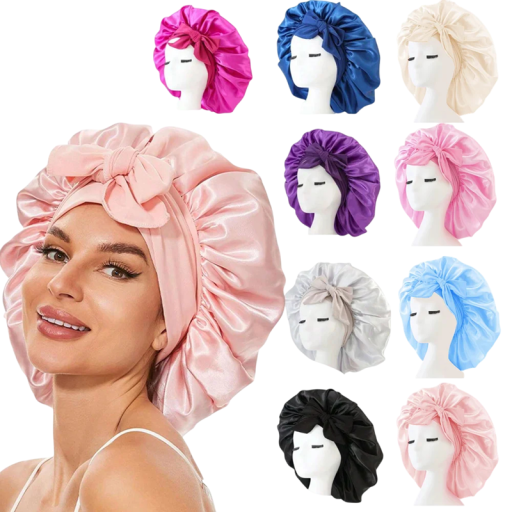Bonnet de sommeil en satin unisexe ajustable en soie
