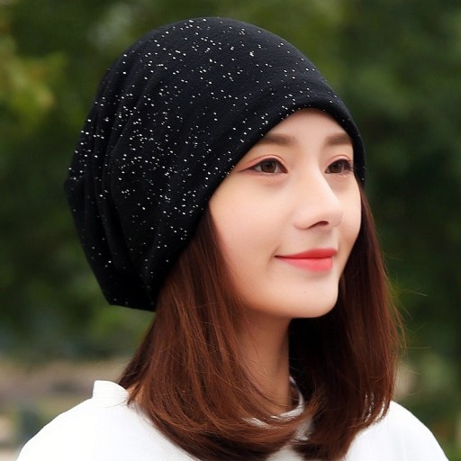 Bonnet femme avec paillettes