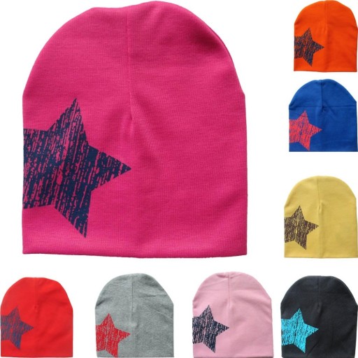 Bonnet léger pour enfant avec imprimé étoiles J3131
