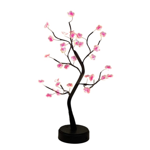 Bonsai LED 50 cm Lampă decorativă de masă 35 LED-uri Lampă reîncărcabilă USB sau baterie Lampă de noapte Decorațiune interioară