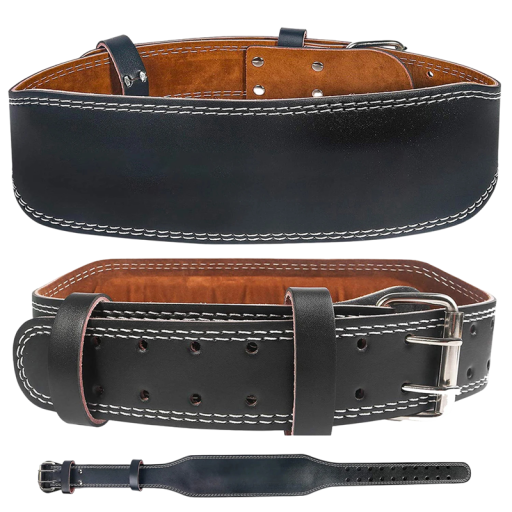 Bőr erőnléti öv XL-es méretben 95–110 cm derékbőséghez, önzáró öv anatómiai szabással powerliftinghez, súlyemeléshez és CrossFithoz