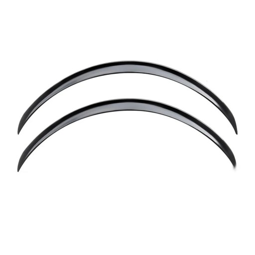 Bordures de protection en caoutchouc universelles pour roues 73 cm Noires brillantes 2 pcs Arches de garde-boue Prolongement de garde-boue Protection