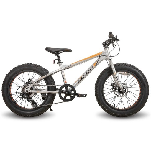 Børne fatbike mountainbike med 7 gear og brede dæk, 20 tommer, hydrauliske skivebremser, til drenge og piger fra 5 år