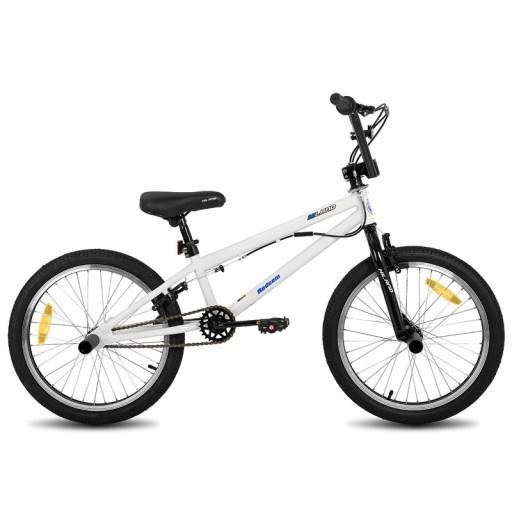Børne freestyle BMX cykel med roterende styrsystem, 20 tommer, stålramme og pegs, enkelt gear, til skatepark og by