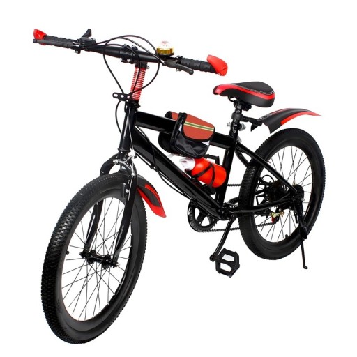 Børne mountainbike 7 gear 85×135 cm kulstofstål og aluminiumlegering justerbart sæde 63–76 cm til terrænkørsel