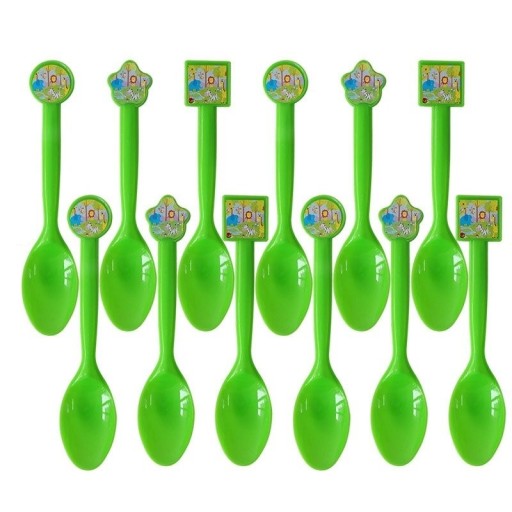Børnebestik i plastik, 12 dele