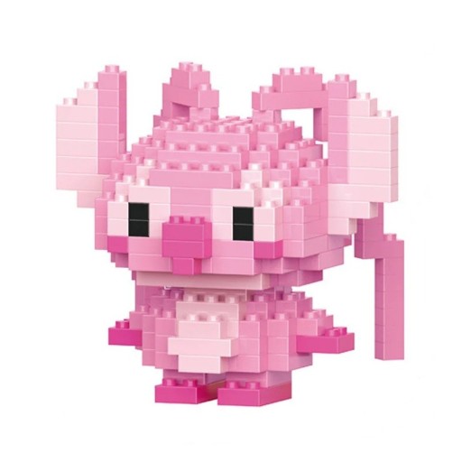 Børnebyggesæt Engel fra Lilo &amp; Stitch 6,2 x 5 x 6,7 cm 197 stk. Model lavet af klodser Kreativt legetøj Til børn Dekoration Gave til anime-fans