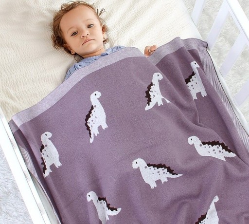 Børnetæppe med dinosaur