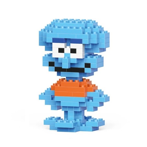 Børns blækspruttebyggesæt Blæksprutte 4,6 x 3,8 x 7,2 cm 145 stk. Model lavet af terninger Kreativt legetøj Udvikling af motoriske færdigheder Gave til animationsfans