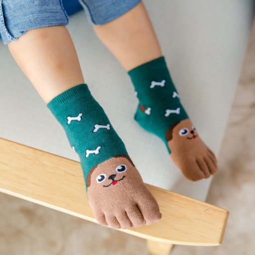 Børns fingersokker med dyretema