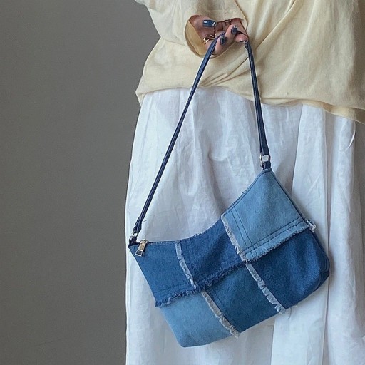 Borsa in denim da donna