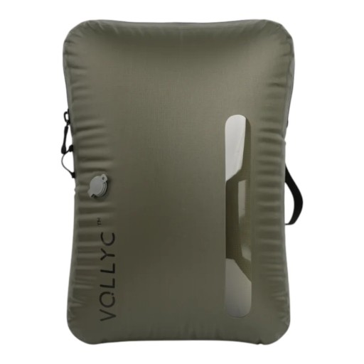 Borsa per compressione sottovuoto per abbigliamento, riutilizzabile, 25 l, nylon impermeabile 70D con TPU, verde oliva, per viaggi e bagagli