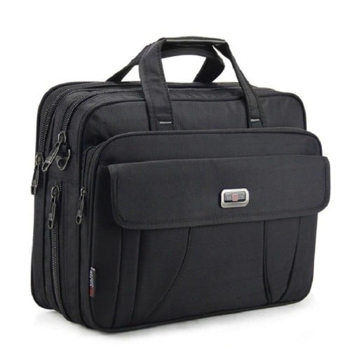 Borsa per laptop Elegante borsa da lavoro con scomparti con zip e tasca frontale Maniglie per il trasporto a mano Materiale oxford e poliestere