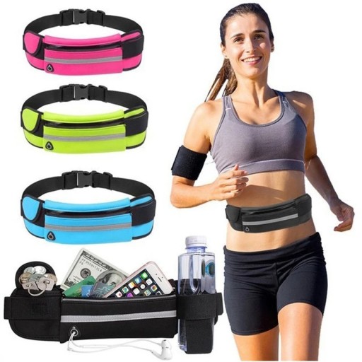 Borsetă sport unisex pentru alergare și ciclism cu curea reglabilă 70-120 cm pentru telefon mobil și obiecte mici