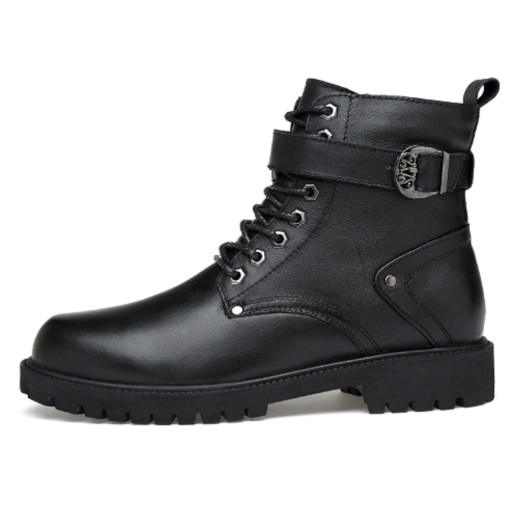 Botas de cano alto de inverno para homem com fivela
