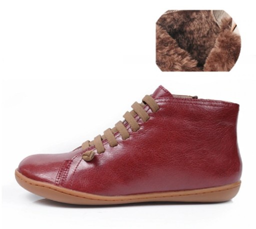 Botas de cano baixo de inverno para senhora