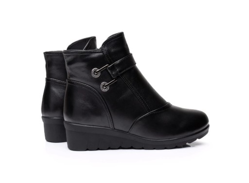 Botas de cano curto de inverno para senhora