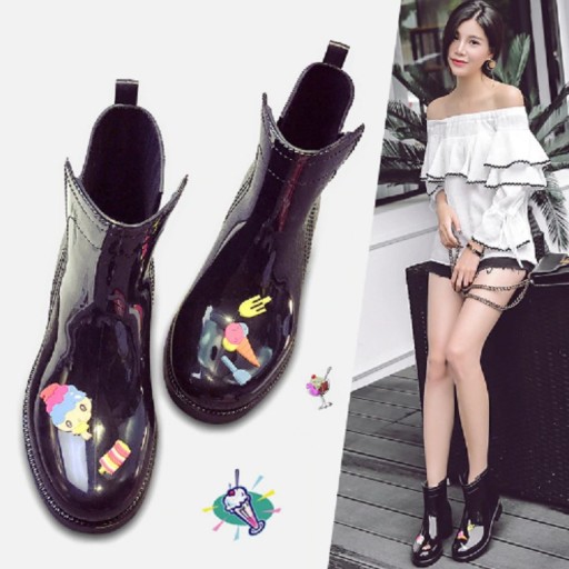 Botas de chuva pretas para senhora
