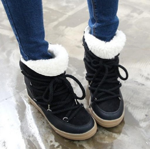 Botas de Inverno Femininas com Atacadores J1812