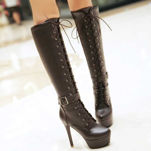 Botas de Inverno Femininas com Forro de Pêlo