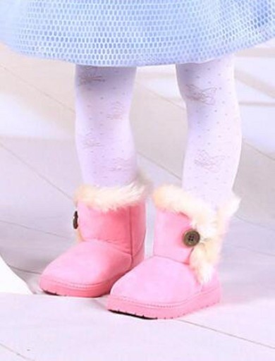 Botas de inverno para meninas com pelúcia