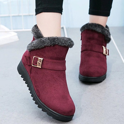 Botas de tornozelo de inverno para senhora