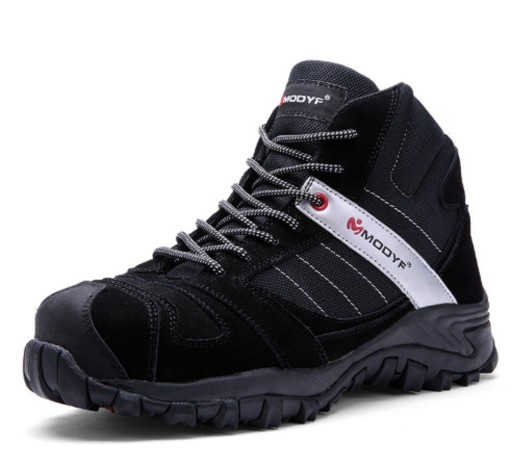 Botas de trabalho de cano alto com biqueira de aço