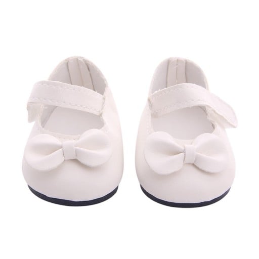 Botițe cu fundiță pentru păpușa de 43 cm Balerine elegante cu curea peste glezna Accesoriu pentru schimbat și jucat pentru copii