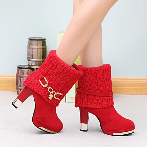Bottes à talons bas pour femmes