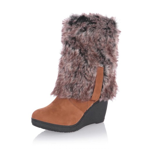Bottes d'hiver pour femmes avec fourrure A1