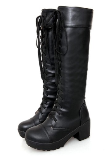 Bottes d'hiver pour femmes avec lacets J1199