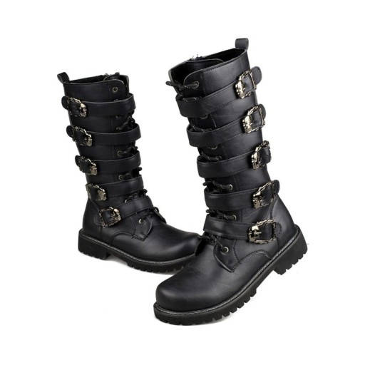 Bottes hautes pour hommes avec boucles